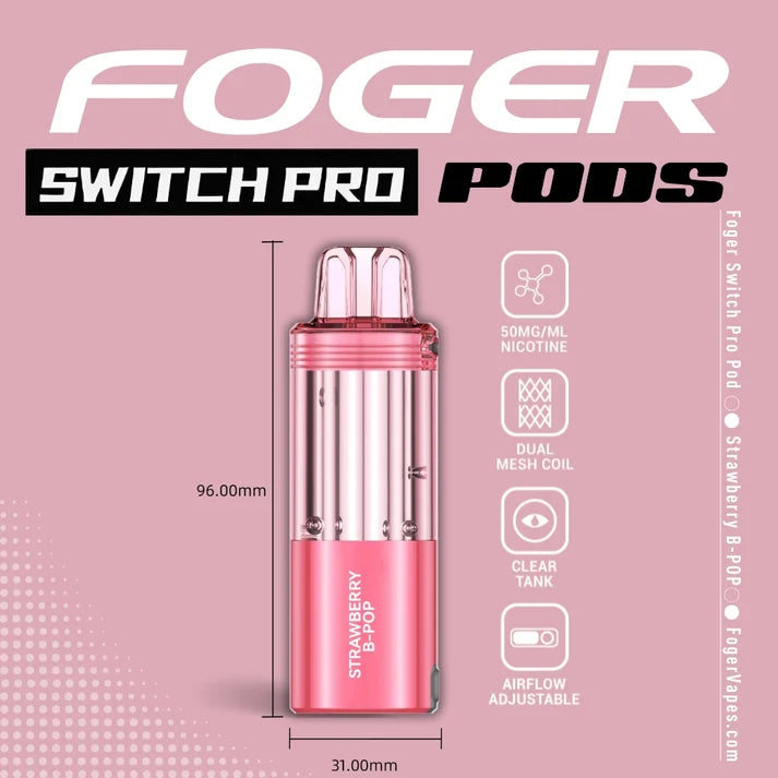 Strawberry B-Burst Foger Switch Pro Pod 30K Puffs
